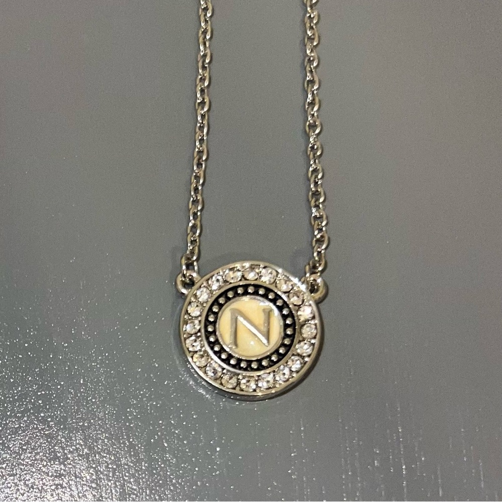 Silver Monogram Pendant Necklace
